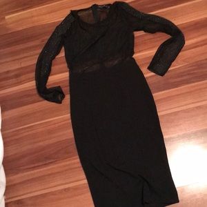 🌸Black dress/partially sheer